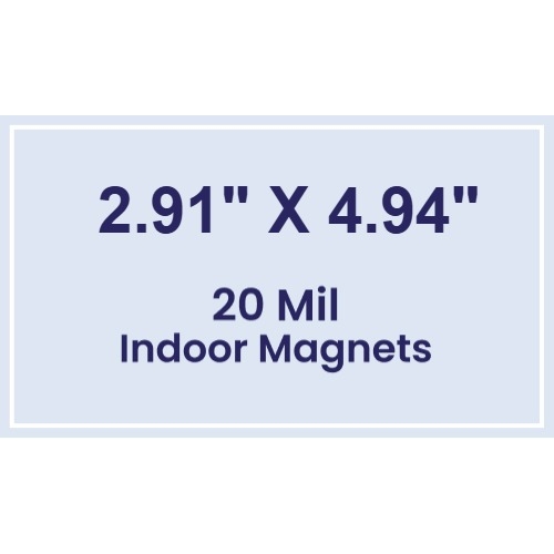 2.91x4.94 Custom Magnetic Calendar Magnets 20 Mil Square Corner