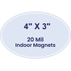 4x3 Indoor Oval Magnets - 20 Mil