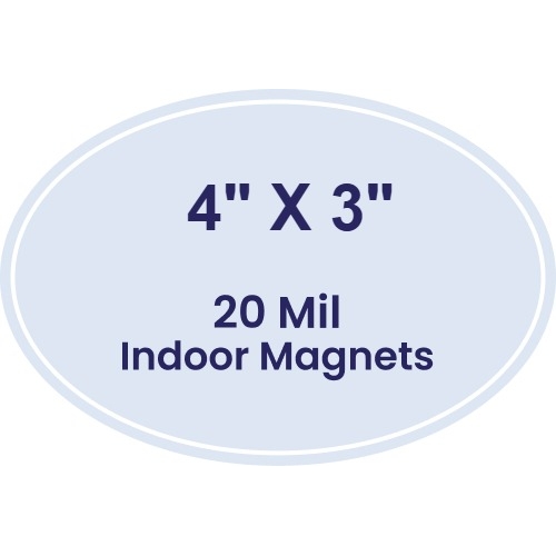 4x3 Indoor Oval Magnets - 20 Mil