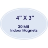 4x3 Indoor Oval Magnets - 30 Mil