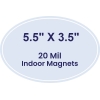 5.5x3.5 Indoor Oval Magnets - 20 Mil
