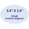 5.5x3.5 Outdoor Oval Magnets - 30 Mil