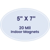 5x7 Indoor Oval Magnets - 20 Mil