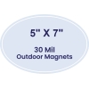 5x7 Outdoor Oval Magnets - 30 Mil