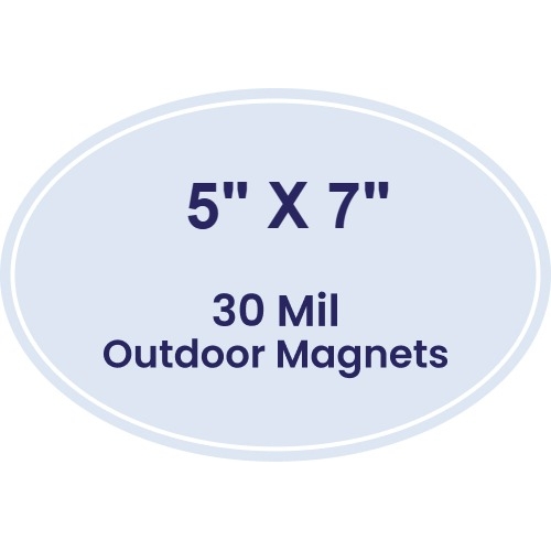 5x7 Outdoor Oval Magnets - 30 Mil
