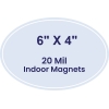 6x4 Indoor Oval Magnets - 20 Mil