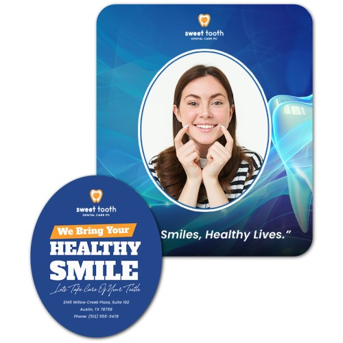 Picture Frame Magnet (3x3.5) - Oval Punch (1.8125x2.25) - 20 Mil