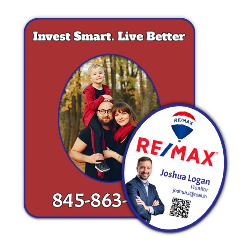 Picture Frame Magnet (3x3.5) - Oval Punch (1.8125x2.25) - 40 Mil Outdoor