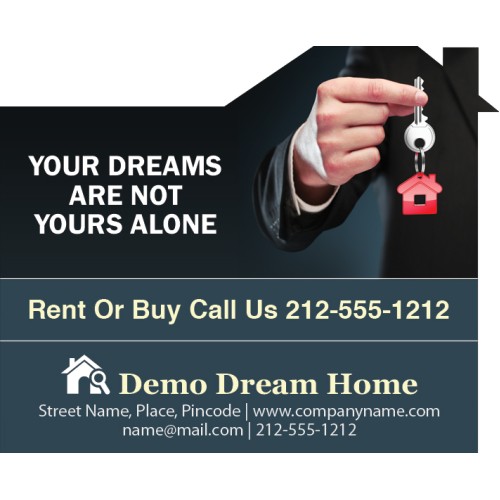 Promotional 4.75x3.87 House Shape Real Estate Magnet 20 Mil