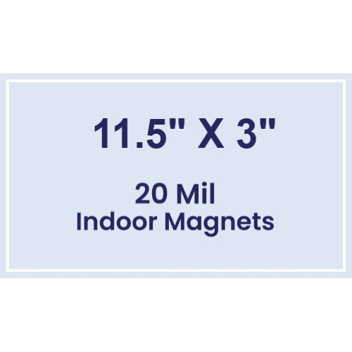 11.5x3 Custom Magnets 20 Mil Square Corners