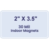 2x3.5 Business Card- Round Corners Indoor Magnets - 30 Mil 