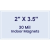 2x3.5 Business Card -  Square Corners Indoor Magnets - 30 Mil