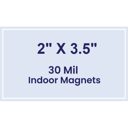 2x3.5 Business Card -  Square Corners Indoor Magnets - 30 Mil