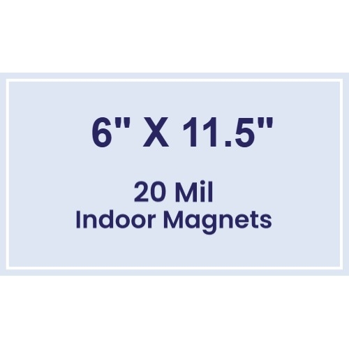 6x11.5 Custom Magnets - 20 Mil Square Corners