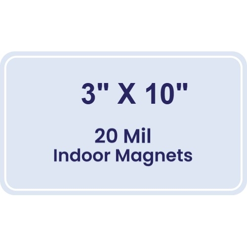 3x10 Round Corners Indoor Magnets - 20 Mil