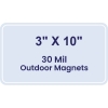 3x10 Round Corners Outdoor Magnets - 30 Mil