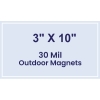 3x10 Square Corners Outdoor Magnets - 30 Mil