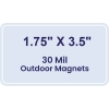 1.75x3.5 Round Corners Outdoor Magnets - 30 Mil