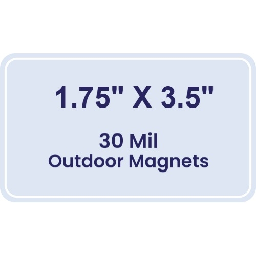 1.75x3.5 Round Corners Outdoor Magnets - 30 Mil