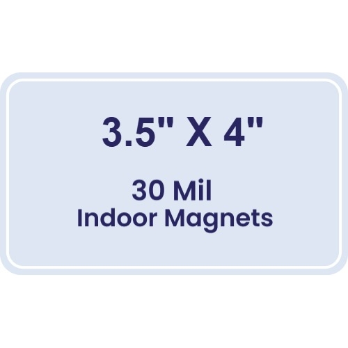 3.5x4 Round Corners Indoor Magnets - 30 Mil