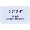 3.5x4 Round Corners Outdoor Magnets - 30 Mil