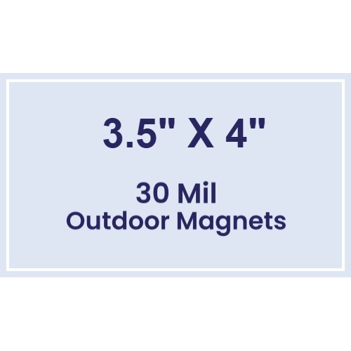 3.5x4 Square Corners Outdoor Magnets - 30 Mil