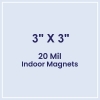 3x3 Square Corners Indoor Magnets - 20 Mil