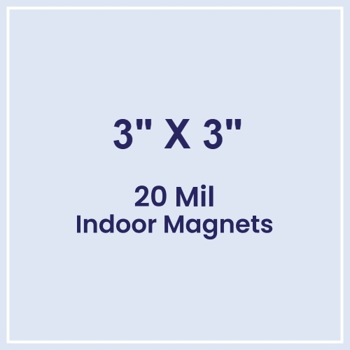 3x3 Square Corners Indoor Magnets - 20 Mil