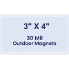 3x4 Square Corners Outdoor Magnets - 30 Mil