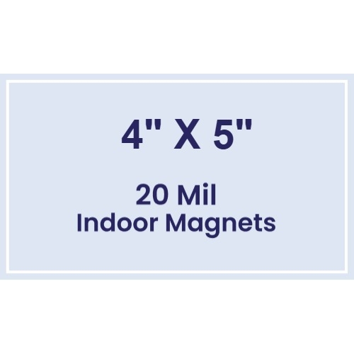 4x5 Square Corners Indoor Magnets - 20 Mil