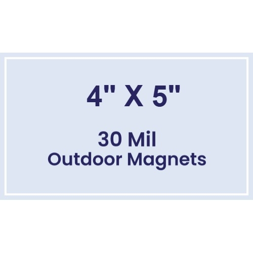 4x5 Square Corners Outdoor Magnets - 30 Mil