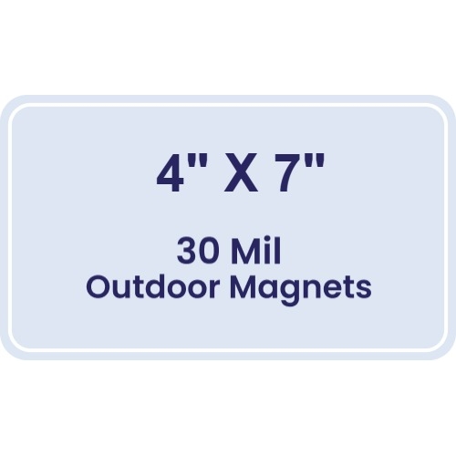 4x7 Round Corners Outdoor Magnets - 30 Mil