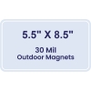 5.5x8.5 Round Corners Outdoor Magnets - 30 Mil