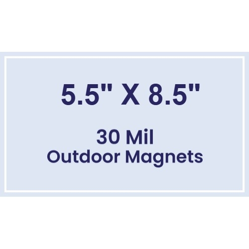 5.5x8.5 Square Corners Outdoor Magnets - 30 Mil