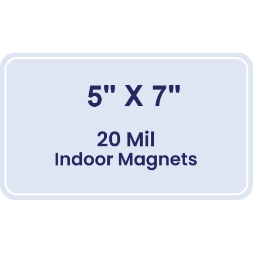 5x7 Round Corners Indoor Magnets - 20 Mil