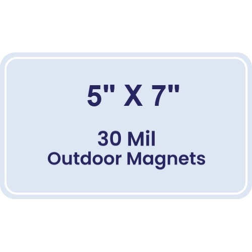 5x7 Round Corners Outdoor Magnets - 30 Mil