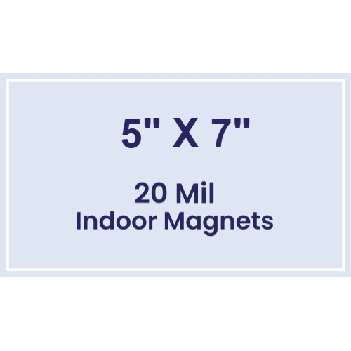 5x7 Square Corners Indoor Magnets - 20 Mil