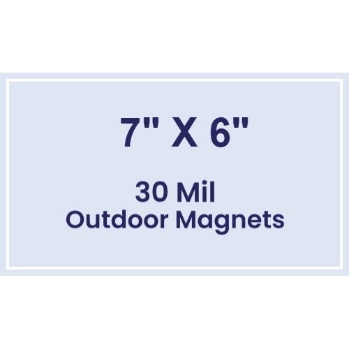 7x6 Square Corners Outdoor Magnets - 30 Mil