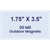 1.75x3.5 Square Corners Outdoor Magnets - 30 Mil
