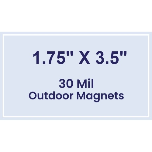 1.75x3.5 Square Corners Outdoor Magnets - 30 Mil