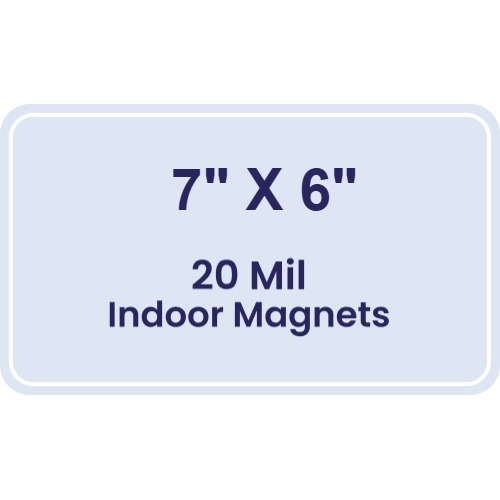 7x6 Round Corners Indoor Magnets - 20 Mil