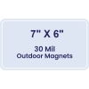7x6 Round Corners Outdoor Magnets - 30 Mil
