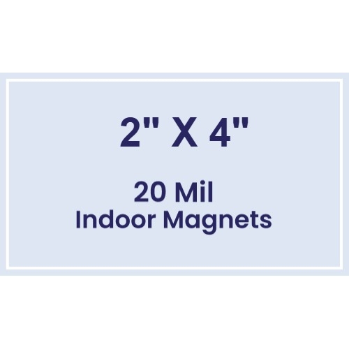 2x4 Square Corners Indoor Magnets - 20 Mil