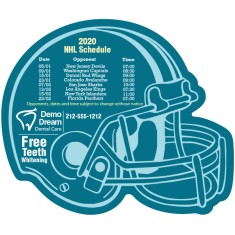 4.25x3.5 Right Facing Hockey Schedule Helmet Shape Magnet 20 Mil
