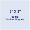 3x3 Round Corners Outdoor Magnets - 30 Mil