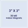 3x3 Square Corners Indoor Magnets - 30 Mil