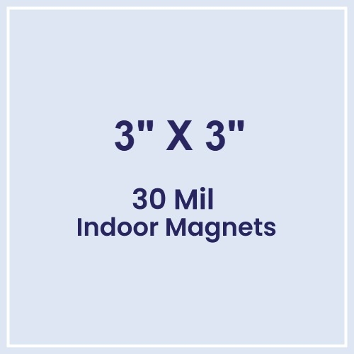 3x3 Square Corners Indoor Magnets - 30 Mil
