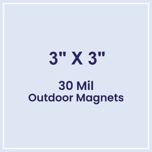 3x3 Square Corners Outdoor Magnets - 30 Mil