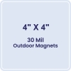 4x4 Round Corners Outdoor Magnets - 30 Mil