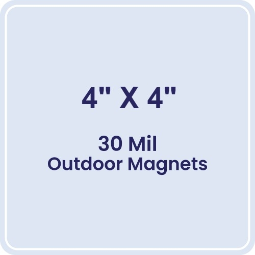 4x4 Round Corners Outdoor Magnets - 30 Mil